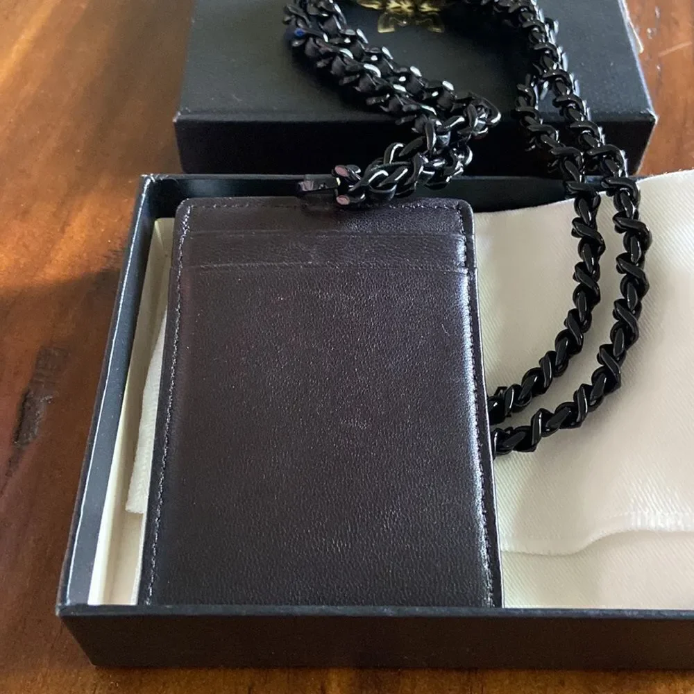 MCM Chain Card Case in Cloud Quilted Leather New original box and dust bag